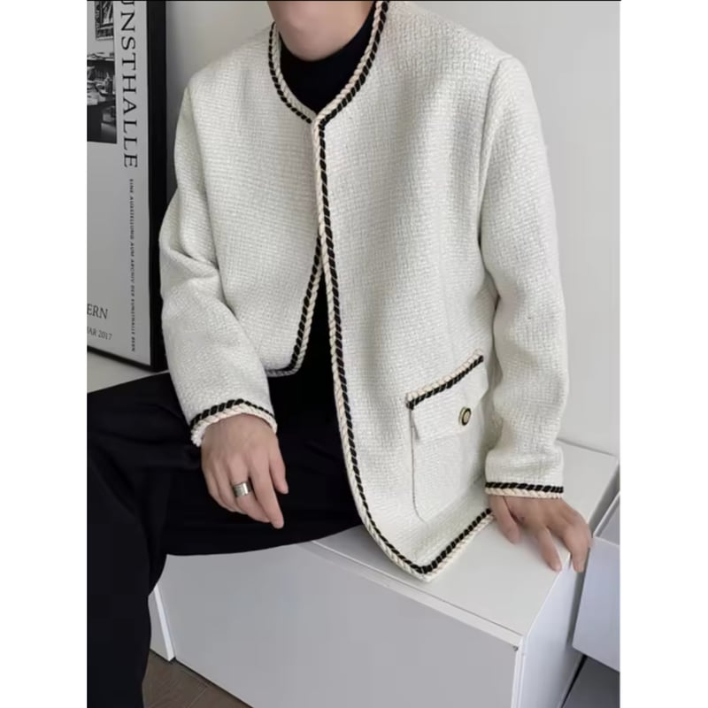 cygne シーニュ　コットンツイードジャケット Lydie　ベージュ 最終値下】cygne コットンツイードジャケット Lydie ベージュ