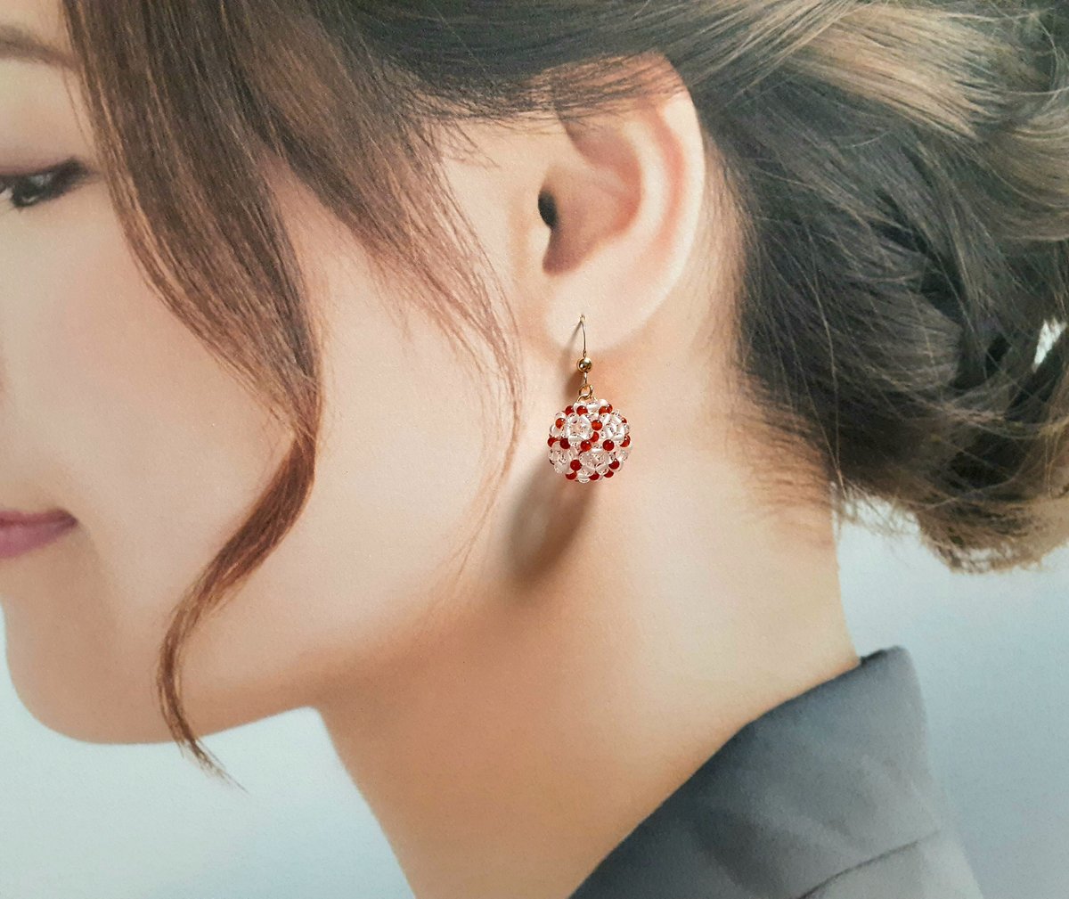 専用♥dd高品質グリーンフローライトメロンカービィングピアス 専用♥dd高品質グリーンフローライトメロンカービィングピアス