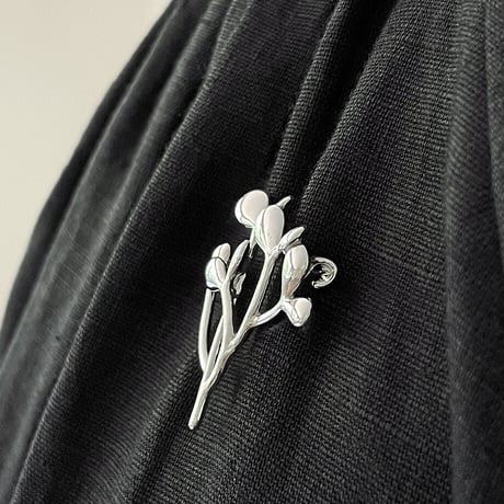 SILVER ブローチ　森の木