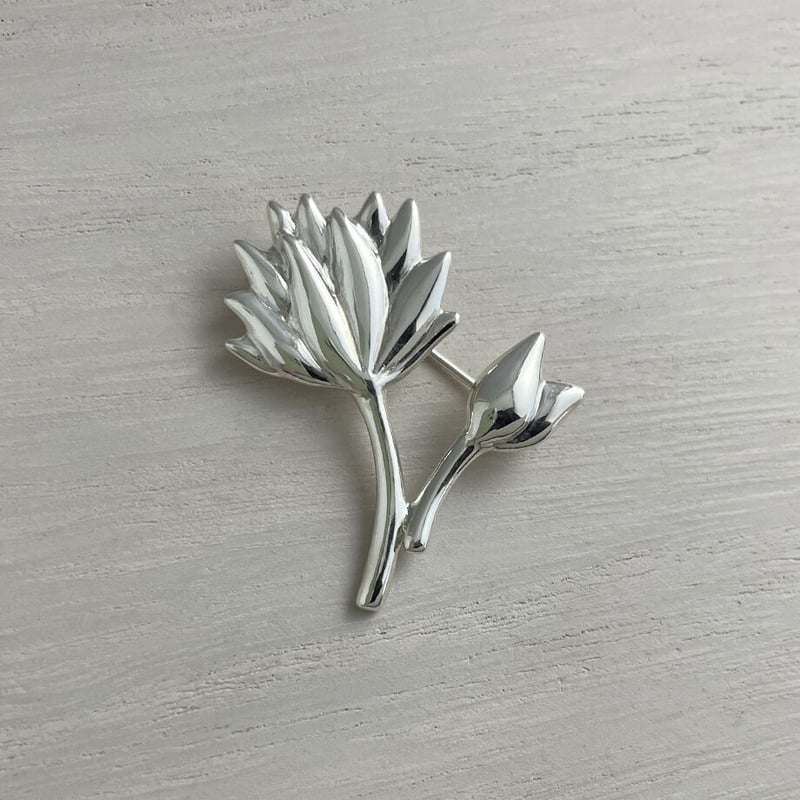 SILVER ブローチ ダリア | Hangai SILVER JEWELRY