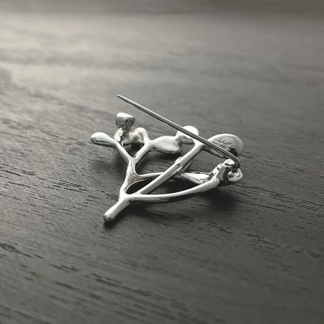 SILVER ブローチ　森の木