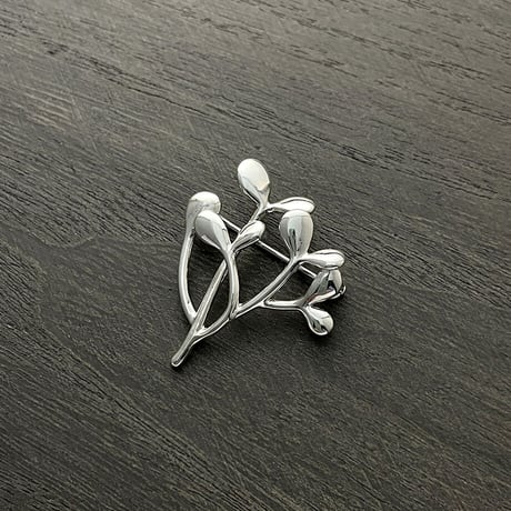 SILVER ブローチ　森の木