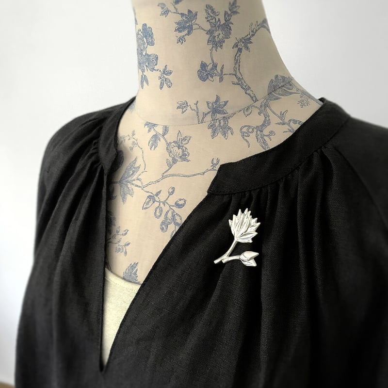 SILVER ブローチ ダリア | Hangai SILVER JEWELRY