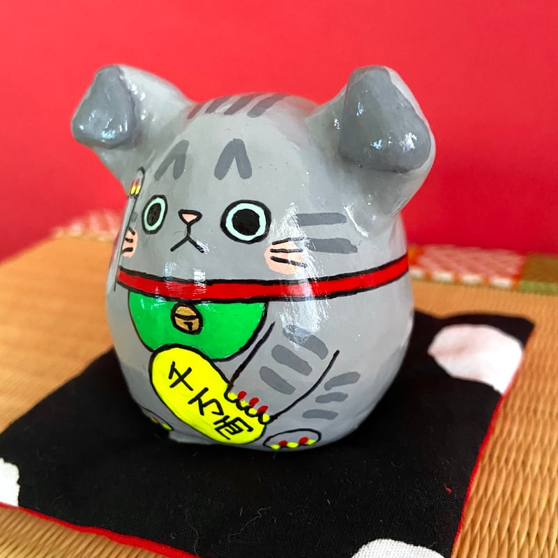 限定品【願いが叶う】招き猫 右手 スコティッシュフォールド