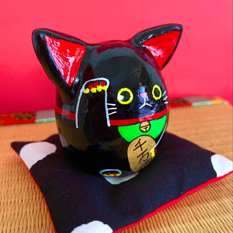 招き猫猫 クロ【大・小】 | megumix 招き猫猫 クロ【大・小】 | megumix