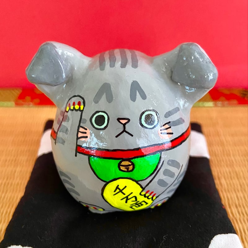 招き猫猫【大】スコティッシュフォールフォールド | megumix