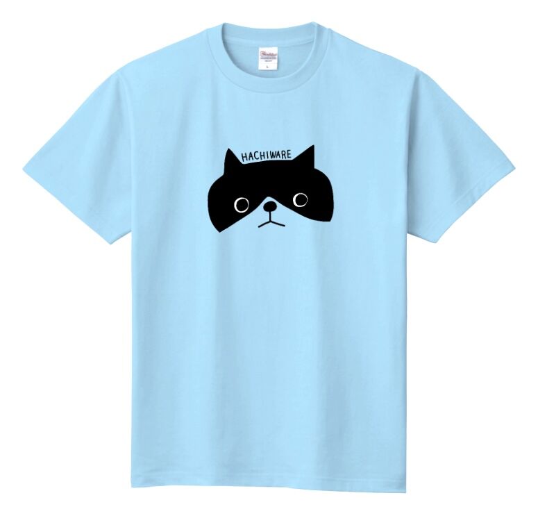 ハチワレくん Tシャツ 水色 | megumix