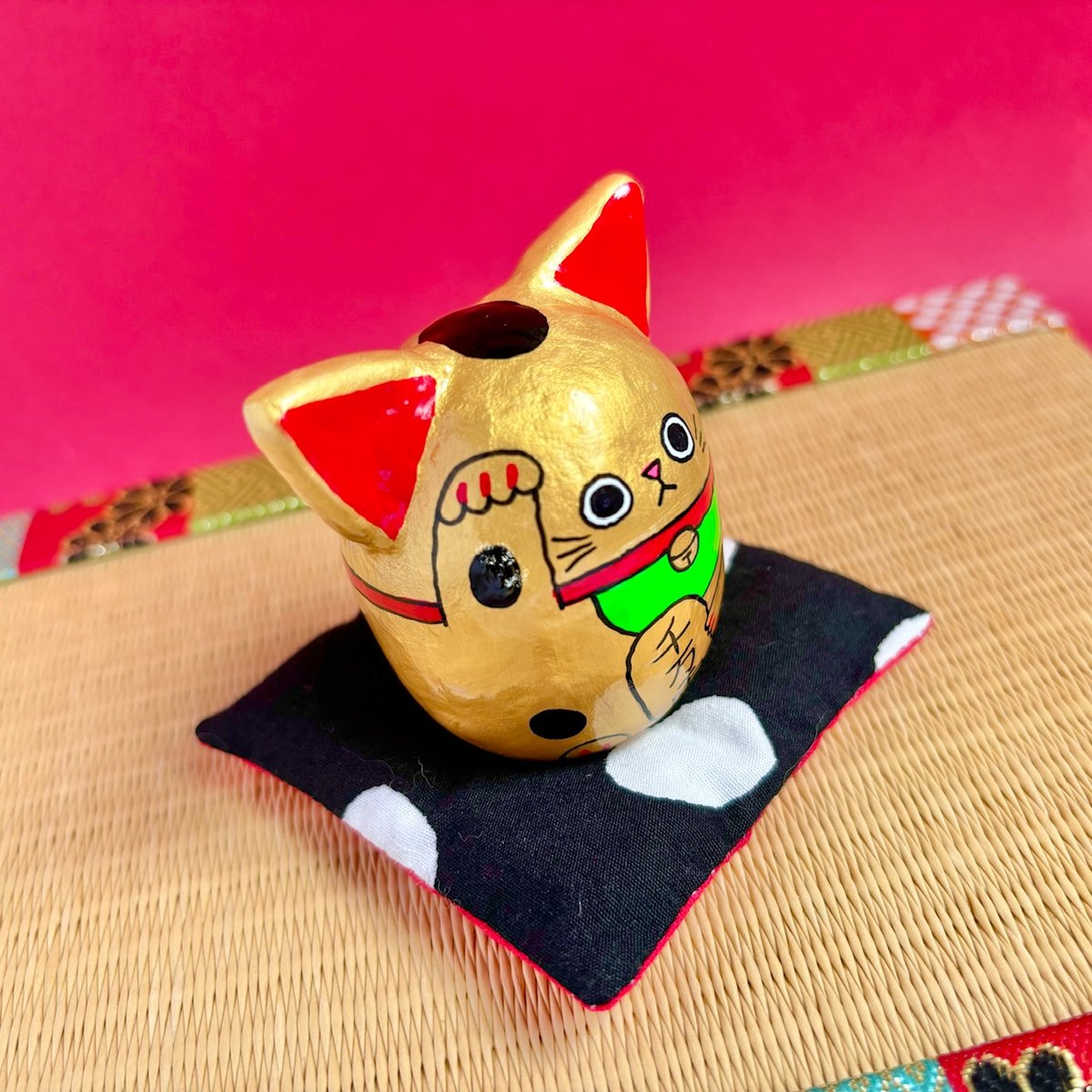 招き猫　大 招き猫 置物 貯金箱 プリンセスキャット 特大 C406 DecoBaboo