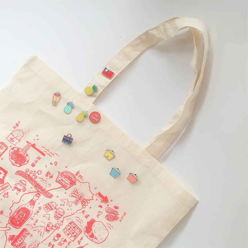 ピンバッジ タピオカミルクティー | 台湾茶と雑貨 桃なっぷるstore