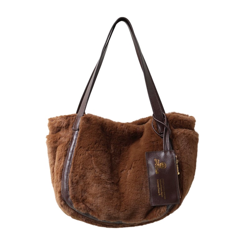 9008【未使用品】 ELLE UPCYCLE‪✕‬FUR 2way バッグ リバーシブルファー 2WAYトートバッグ・2 COLORS / Folna