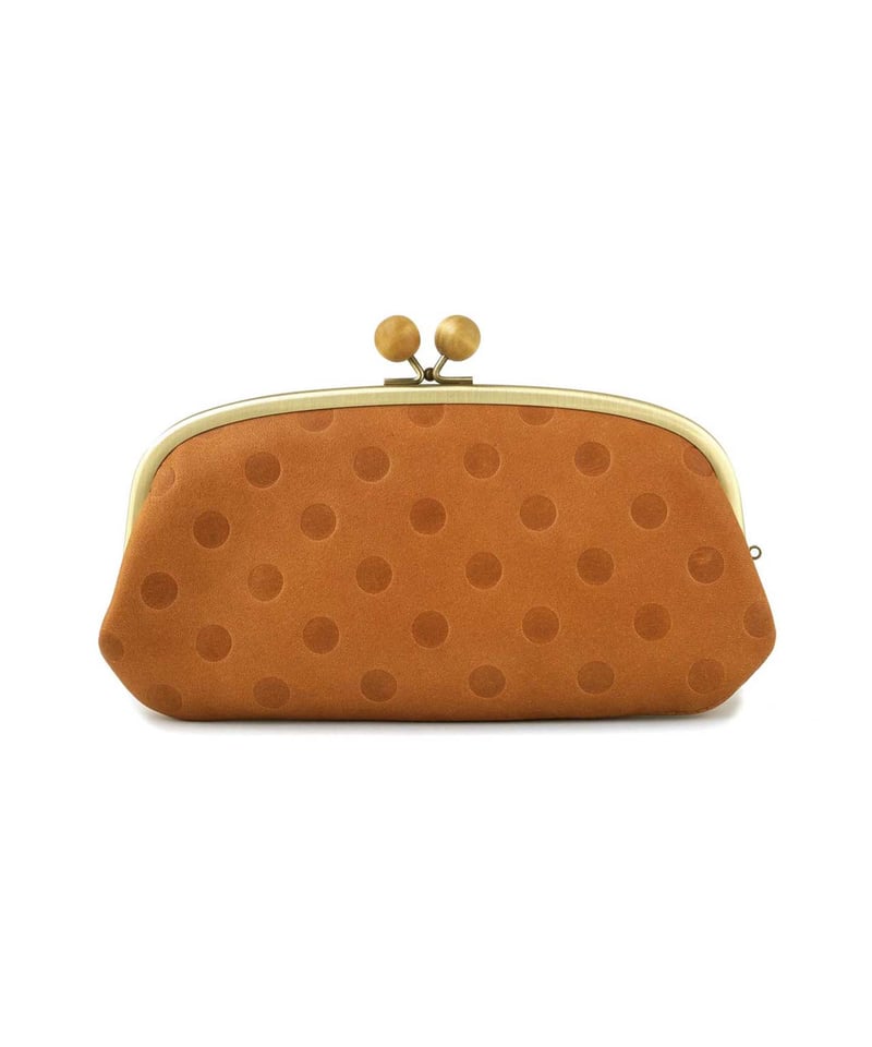 Folna ドット型押しレザー ウッドボール親子がま口長財布 / No.2993794