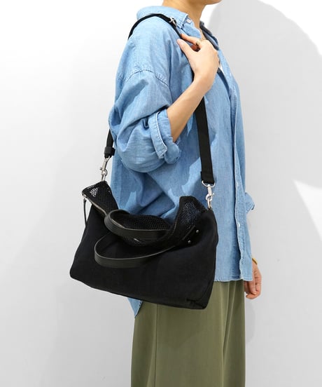 Folna コットン×メッシュ 2wayトートバッグ / No.224763 / 3色展開