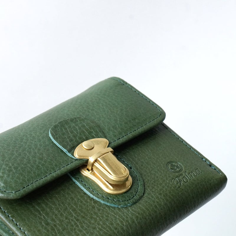 ヌメオイルシュリンク 差し込み金具 二つ折り財布・4 COLORS