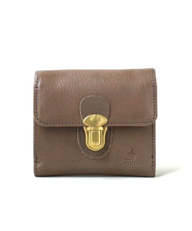 Folna ヌメオイルシュリンクレザー 差し込み金具 二つ折り財布 / No