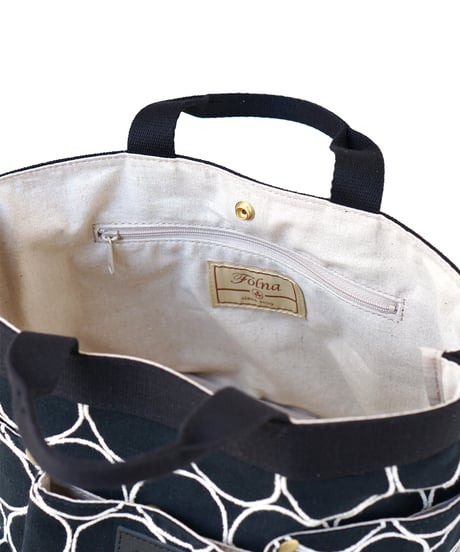 Folna サークルエンブロイダリー 2WAYガーデントートバッグ / No.224902 / 2色展開