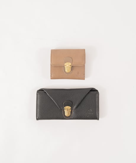 Folna ヌメオイルシュリンクレザー 差し込み金具 長財布 / No.2993649-B / 4色展開