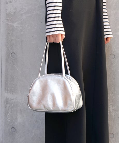 FOLNA RD ホイルレザーボストンバッグ S-SIZE / No.083338 / SILVER