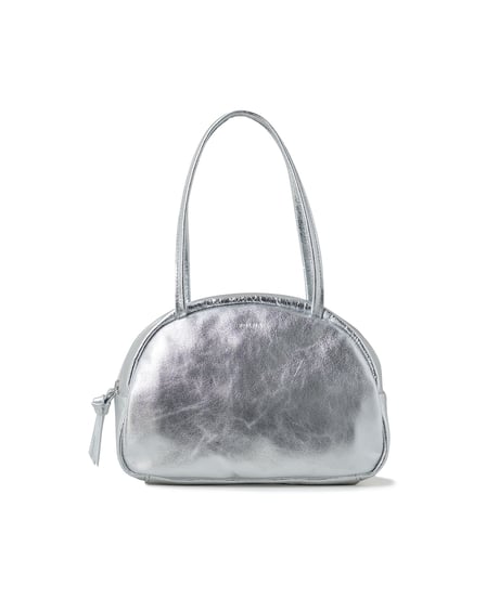 FOLNA RD ホイルレザーボストンバッグ S-SIZE / No.083338 / SILVER