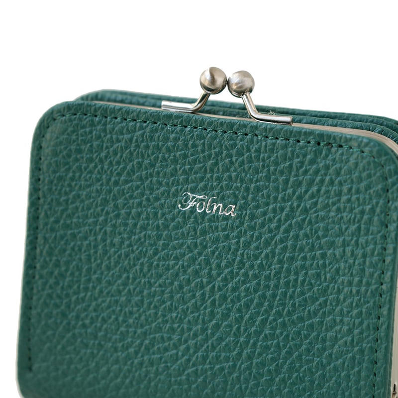 ほぼ未使用！Folna｜アドリアレザー がま口二つ折り財布　ブルー アドリアレザー がま口二つ折り財布・4 COLORS / Folna 2993883