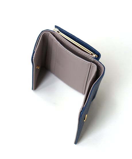 Folna シュリンクレザー がま口三つ折り財布 / No.2993764 / 4色展開