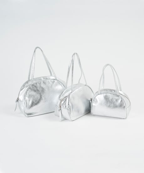 FOLNA RD ホイルレザーボストンバッグ S-SIZE / No.083338 / SILVER