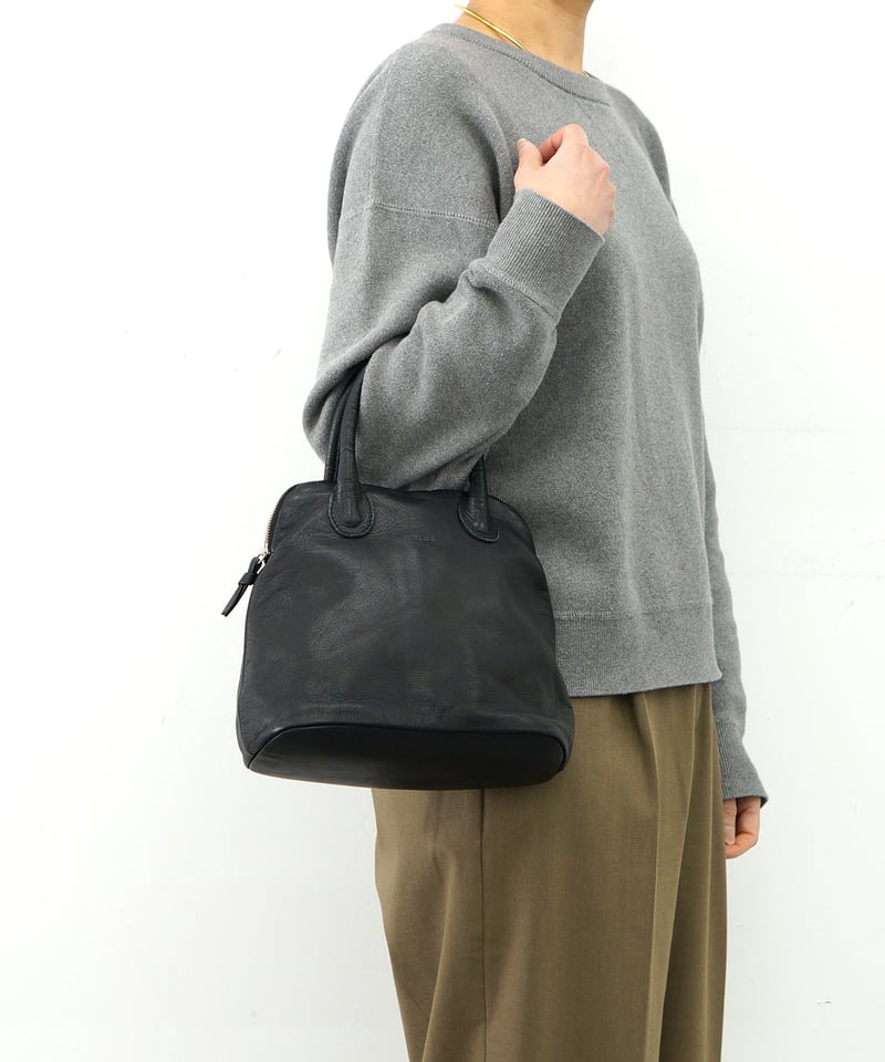 FOLNA RD ソフトレザーブガッティボストンバッグ / No.083294 / BLACK