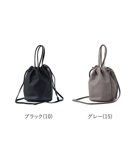 【予約販売・7月上旬～中旬頃 発送予定】FOLNA RD ソフトレザー2WAY巾着ショルダーバッグ / No.083349-E / 2色展開