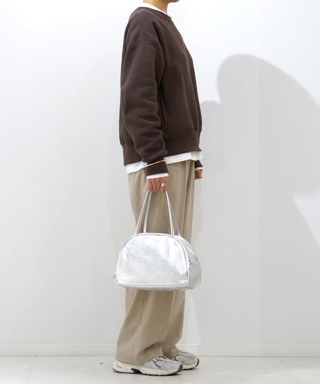 FOLNA RD ホイルレザーボストンバッグ M-SIZE / No.083339 / SILVER