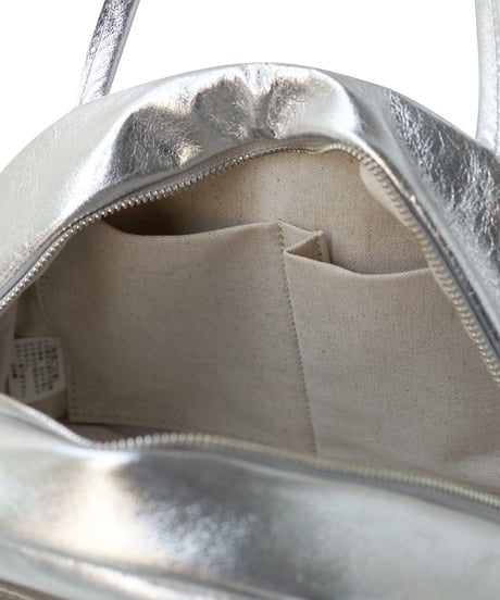 FOLNA RD ホイルレザーボストンバッグ S-SIZE / No.083338 / SILVER