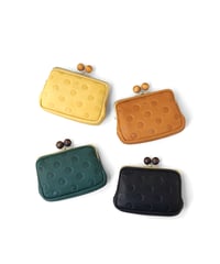 Folna ドット型押しレザー ウッドボール親子がま口財布 / No.2993902 / 4色展開