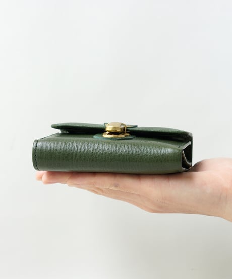 Folna ヌメオイルシュリンクレザー 差し込み金具 二つ折り財布 / No.2993650-B / 4色展開
