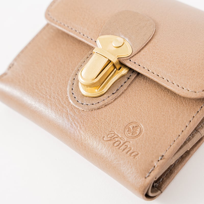 ヌメオイルシュリンク 差し込み金具 二つ折り財布・4 COLORS / Folna  