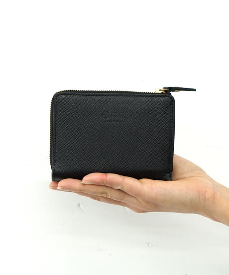 Folna 角シボ型押しメタリックレザー Lファスナー二つ折り財布 / No.2993740 / 4色展開