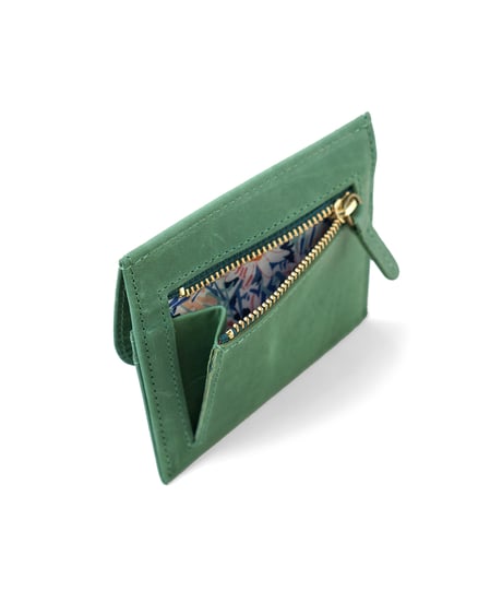 Folna モストロレザー×リバティプリント生地 フラットショート財布 / No.2993912 / 3色展開
