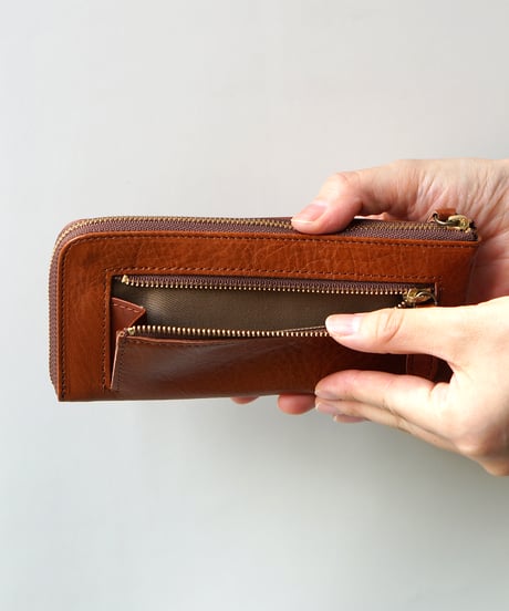 Folna ヌメオイルシュリンクレザー スマートLファスナー長財布 / No.2993836 / 5色展開