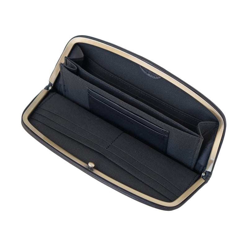 ソフトレザー ロング天溝がま口 / FOLNA RD 2993878 / Color BLAC