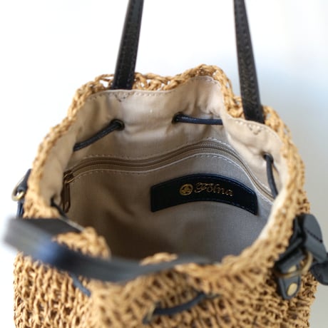 ペーパー 2WAY巾着ショルダーバッグ・1 COLORS(バイカラー)  / Folna K765002