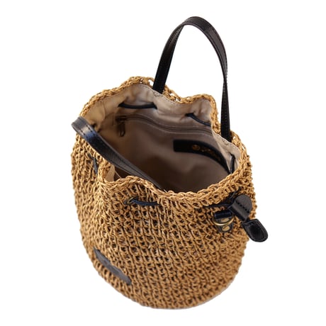 ペーパー 2WAY巾着ショルダーバッグ・1 COLORS(バイカラー)  / Folna K765002