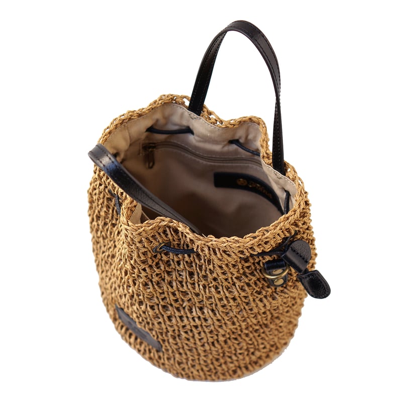 ペーパー 2WAY巾着ショルダーバッグ・2 COLORS(ボーダー) / Folna K765