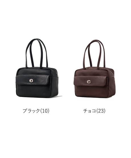 Folna クライレザー ターンロックボストンバッグ / No.083346 / 2色展開