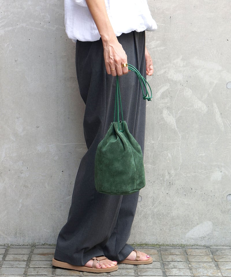 FOLNA RD ベロアレザー巾着ショルダー / No.224882 / 5色展開 | Fol