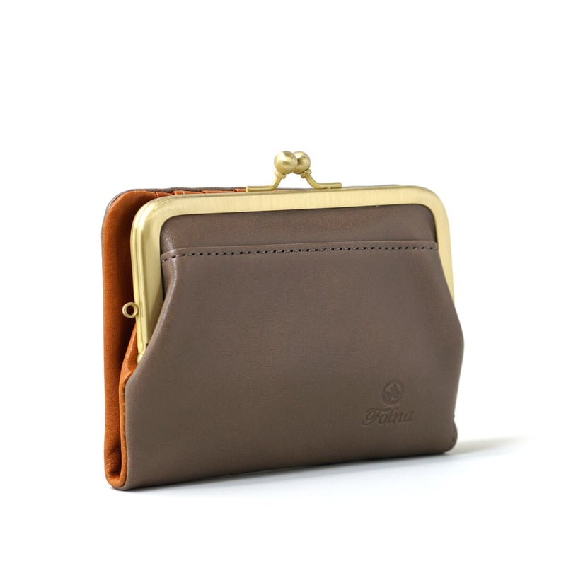 ヌメオイルシュリンク がま口二つ折り財布・4 COLORS / Folna