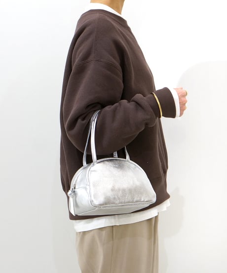 FOLNA RD ホイルレザーボストンバッグ SS-SIZE / No.083337 / SILVER