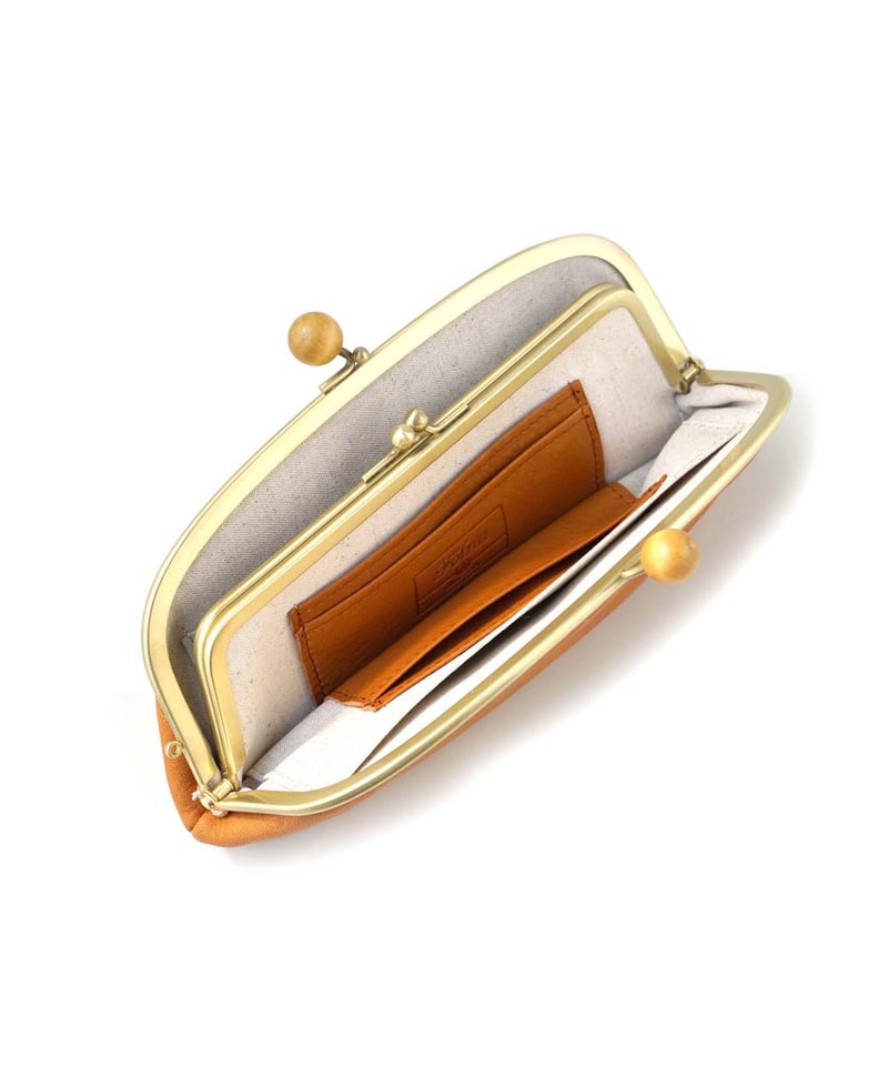 Folna ドット型押しレザー ウッドボール親子がま口長財布 / No.2993794