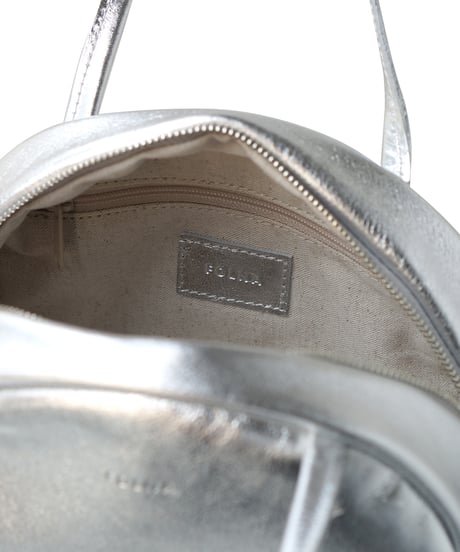 FOLNA RD ホイルレザーボストンバッグ SS-SIZE / No.083337 / SILVER