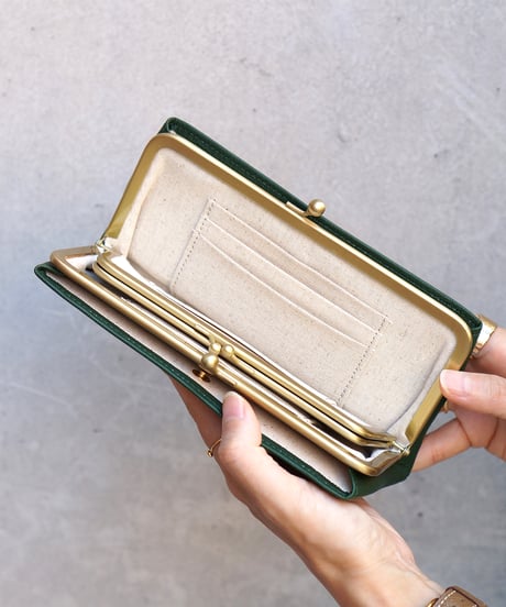 Folna オリーブヌメレザー がま口長財布 / No.2993870 / 4色展開