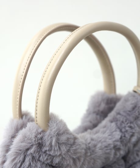 Folna ニット×ファー ハンドバッグ/ No.K764604 / 2色展開