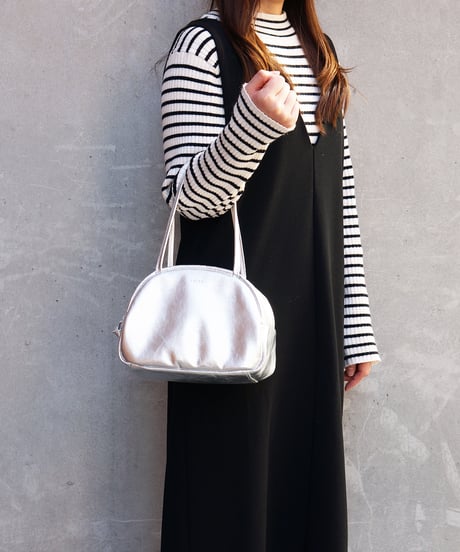 FOLNA RD ホイルレザーボストンバッグ S-SIZE / No.083338 / SILVER