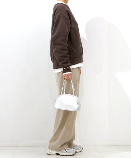 FOLNA RD ホイルレザーボストンバッグ SS-SIZE / No.083337 / SILVER