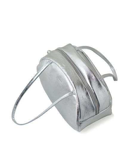 FOLNA RD ホイルレザーボストンバッグ S-SIZE / No.083338 / SILVER